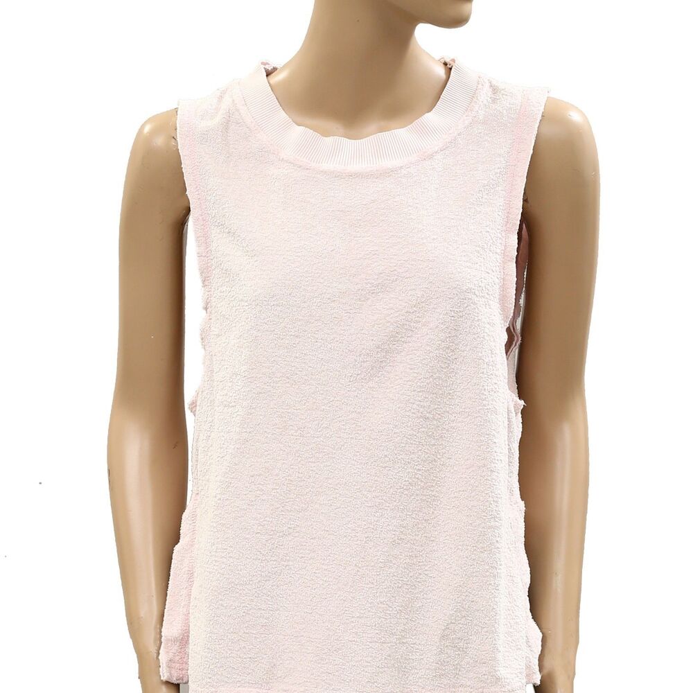 Free People FP Movement Towel Terry Relaxed Blouse Top Pullover Cotton M 287333 - Picture 5 of 7